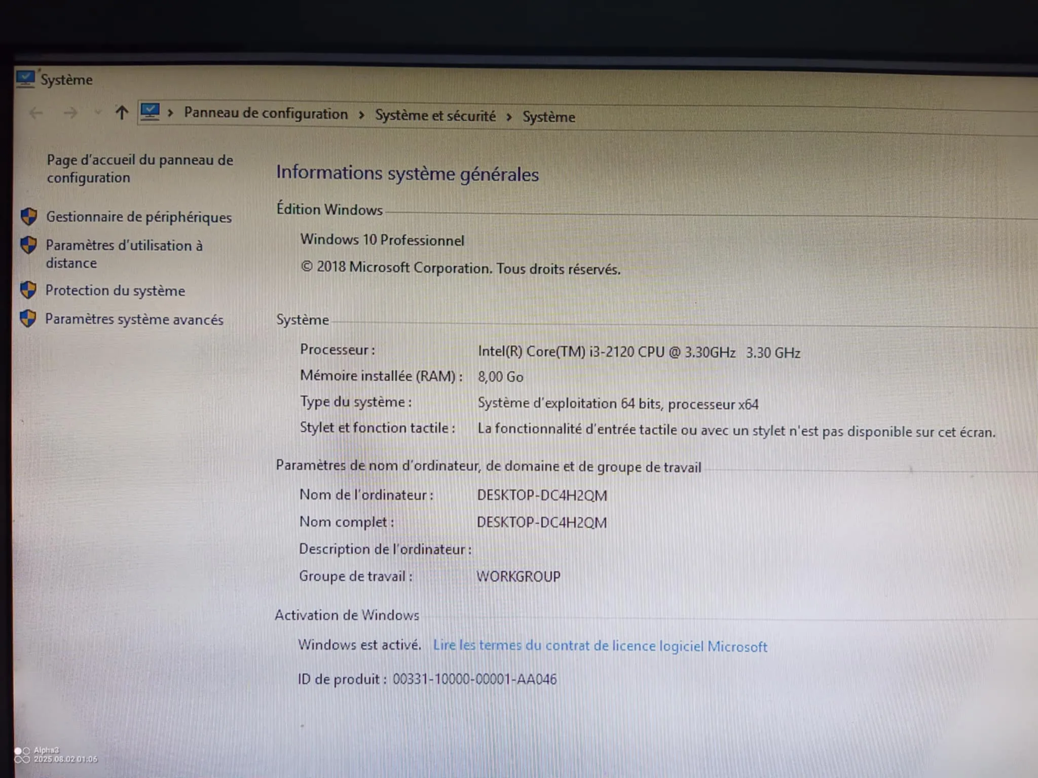 Pc de bureau DELL i3