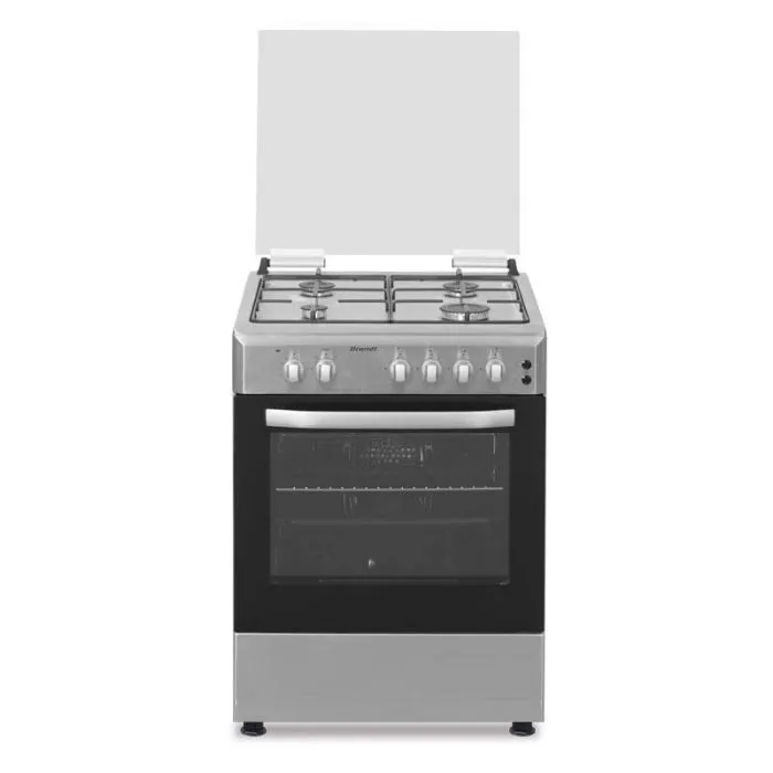 CUISINIÈRE À GAZ BRANDT 60X60CM EN INOX DANS L'EMBALLAGE