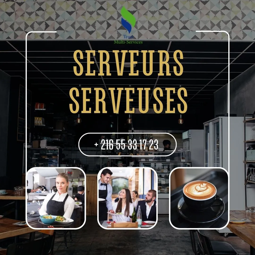 "Nous proposons des Serveurs & Serveuses pour travailler dans des restaurants et salons de Thé.