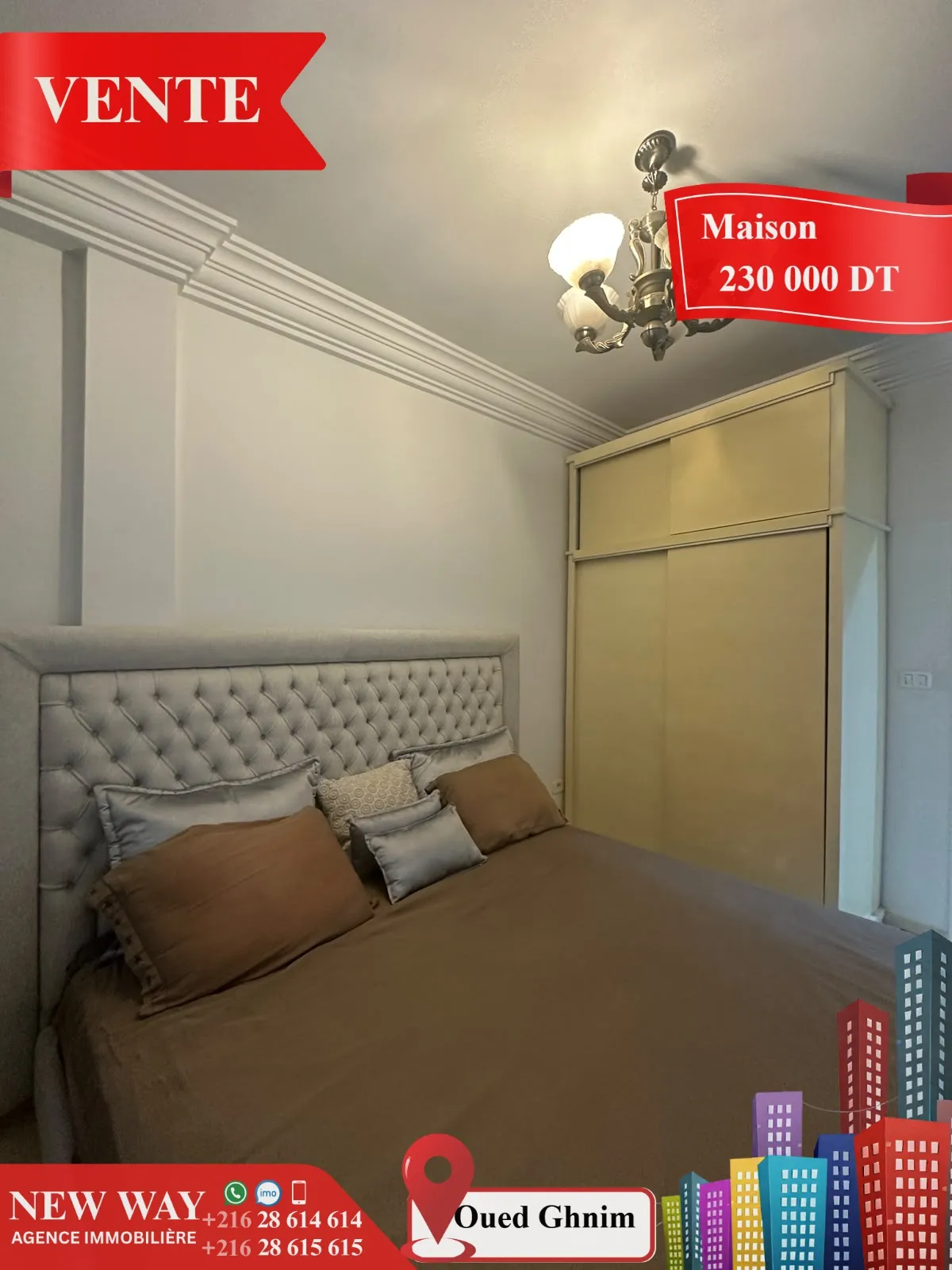 Maison à Jawhara (Oued Ghnim) Proche de toutes Commodités