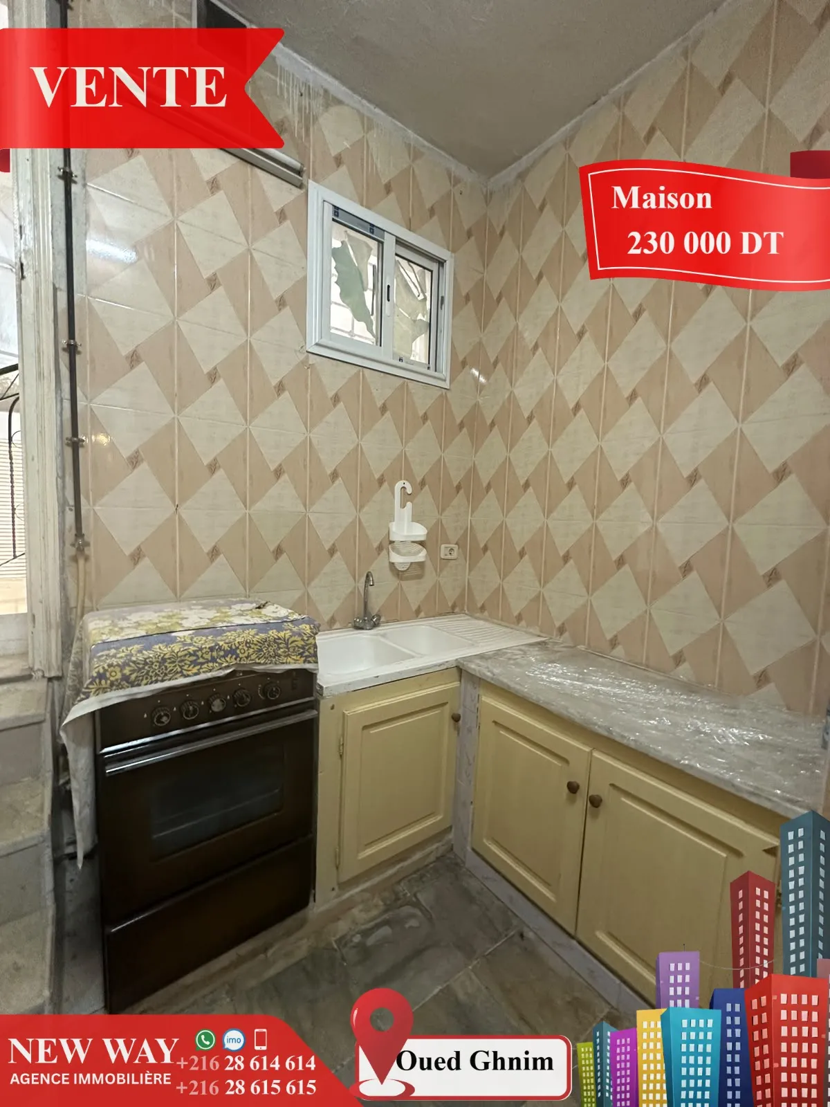 Maison à Jawhara (Oued Ghnim) Proche de toutes Commodités