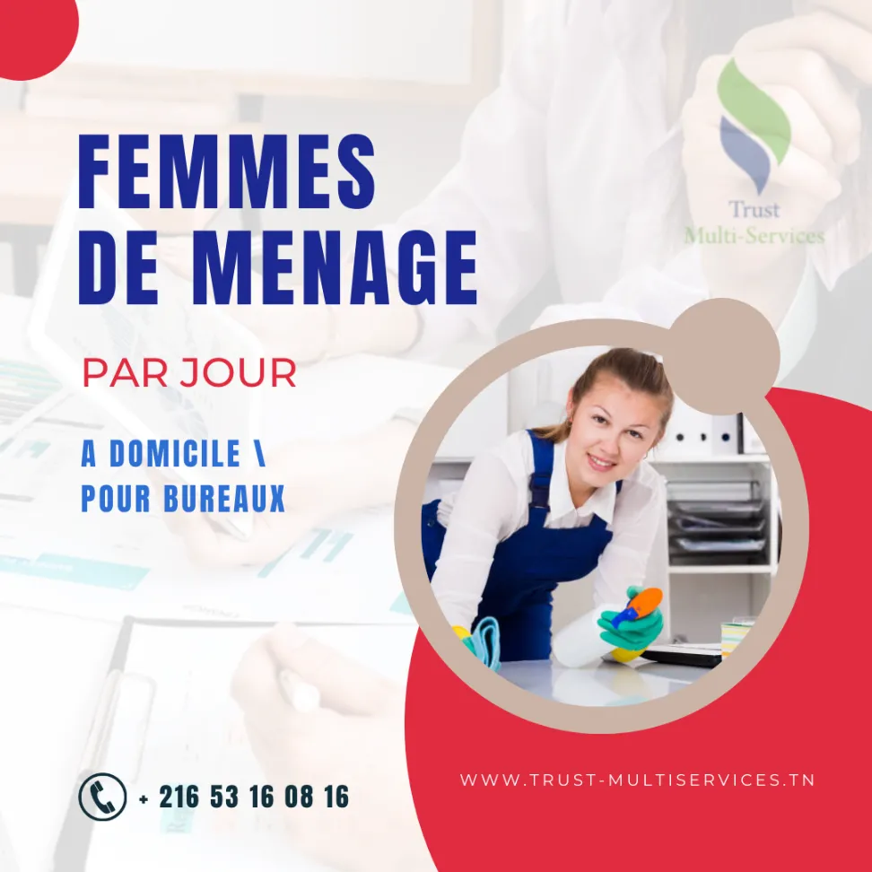 FEMME DE MENAGE PAR JOUR A GOULETTE