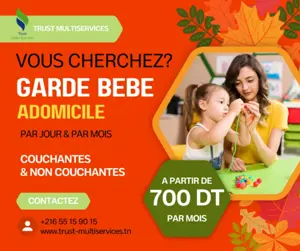 garde bebe non couchante par mois a tunis