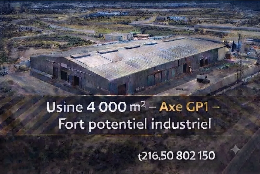 A vendre 7000 m2 3 usine et dépôt industrielle sidi abd lahmid sousse GP1