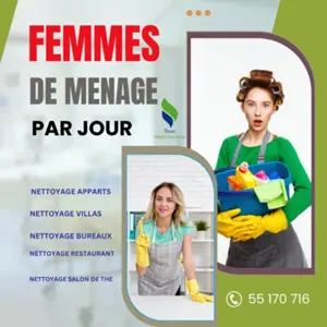 FEMME DE MENAGE A TUNIS – POUR VILLA