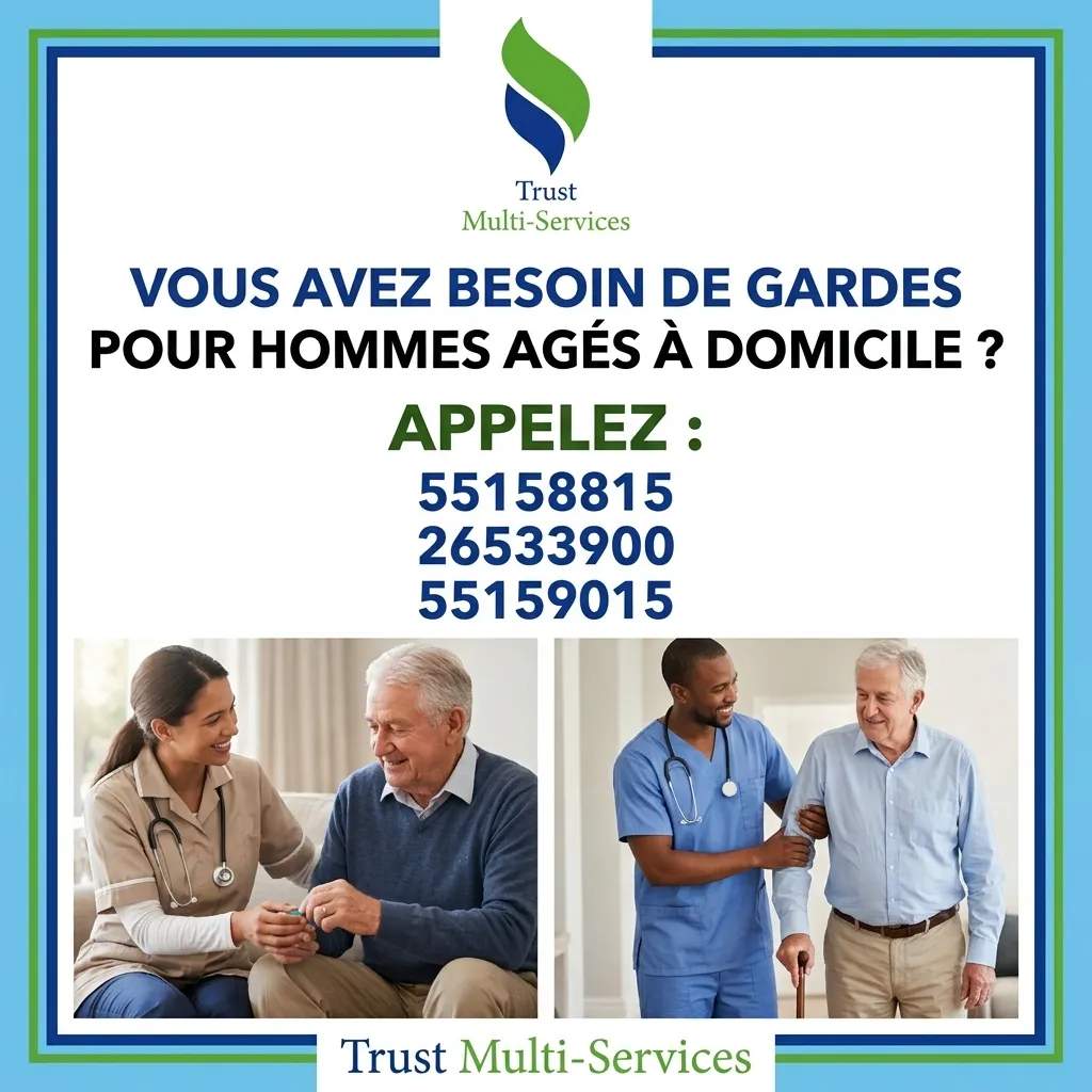 GARDE HOMMES ÂGÉS À DOMICILE A ARIANA
