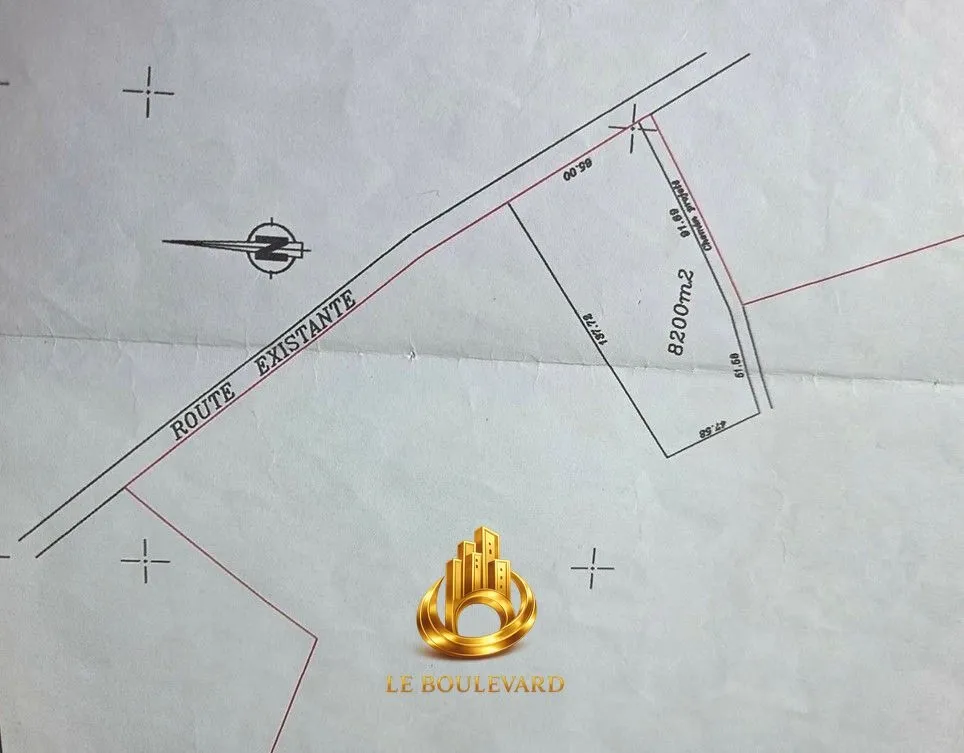 A Vendre Terrain 8200m² Clôturé à Sidi Jdidi, Hammamet