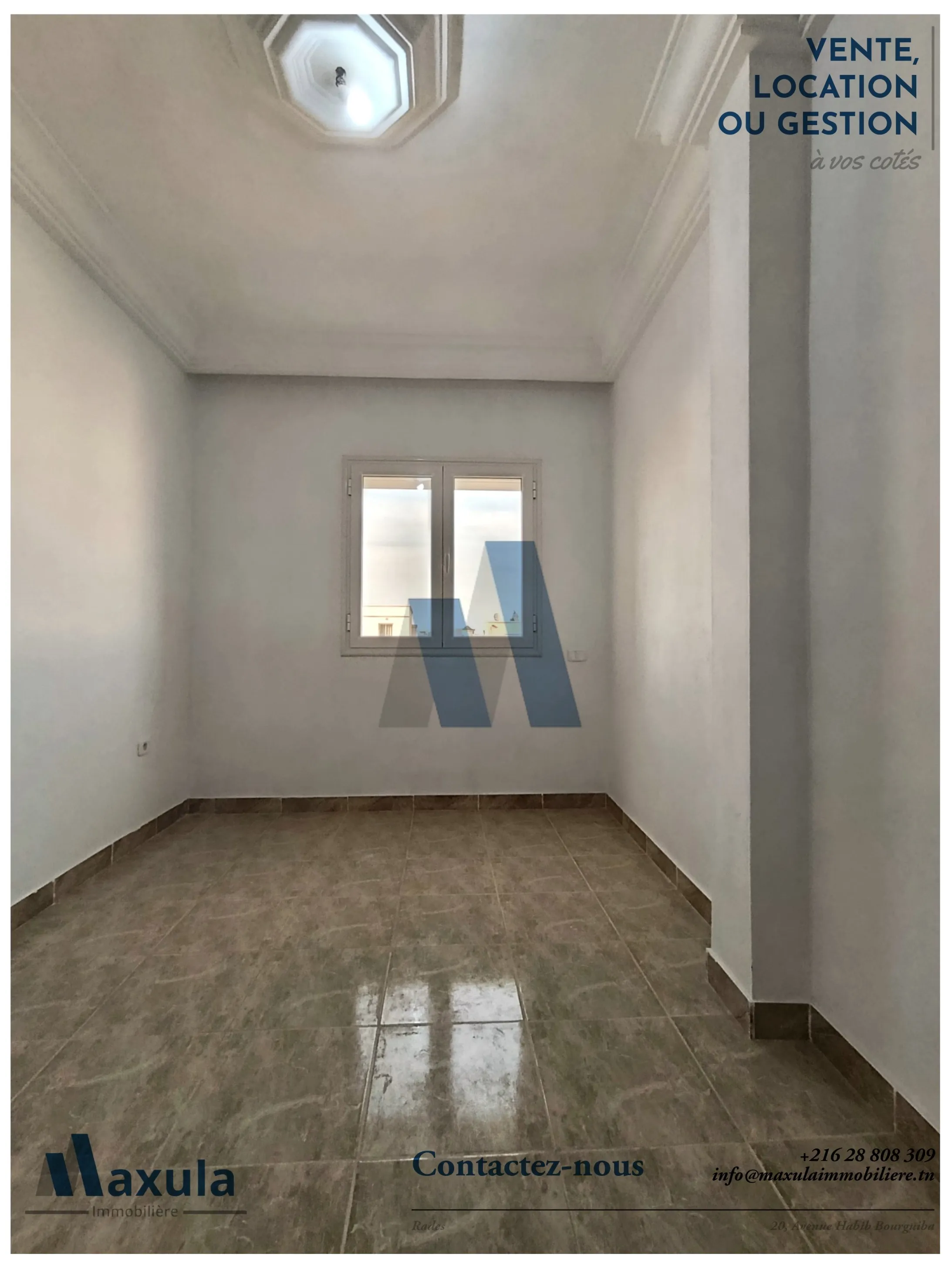 À LOUER ÉTAGE DE VILLA S+4 JAMAIS HABITÉ À RADES MED ALI