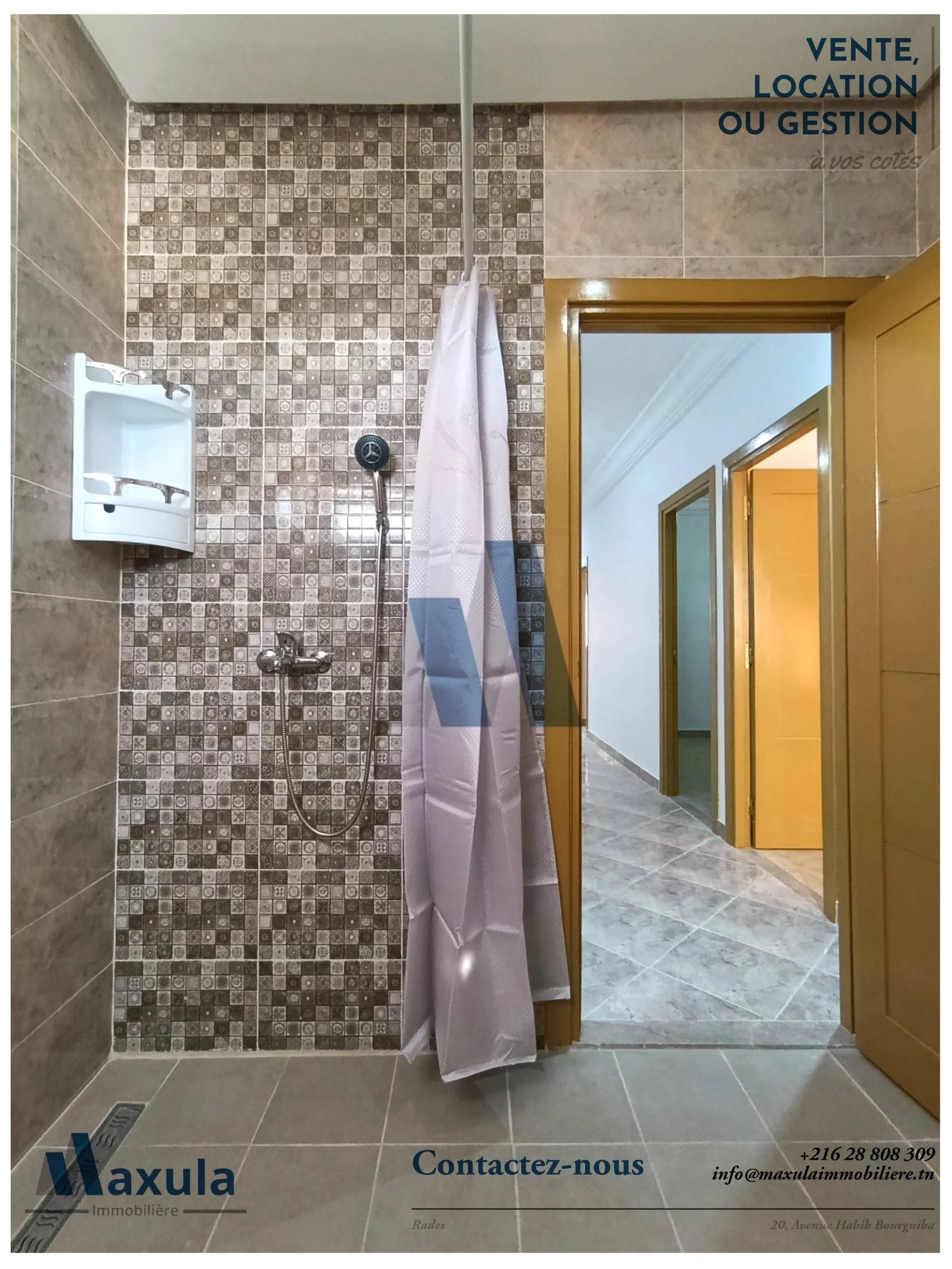 À LOUER ÉTAGE DE VILLA S+4 JAMAIS HABITÉ À RADES MED ALI