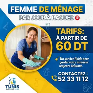 FEMME DE MENAGE PAR JOUR A RAOUED
