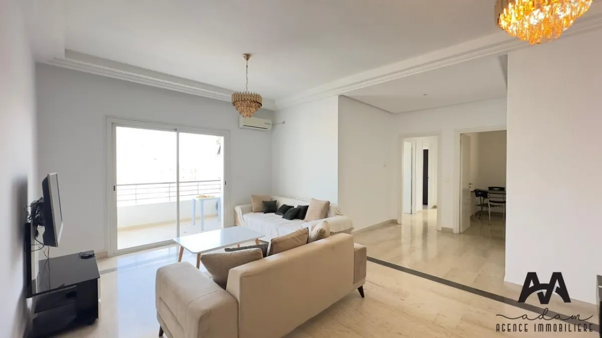 Appartement S+2 Meublé – AFH2 Résidence Sécurisée, Vue Mer 