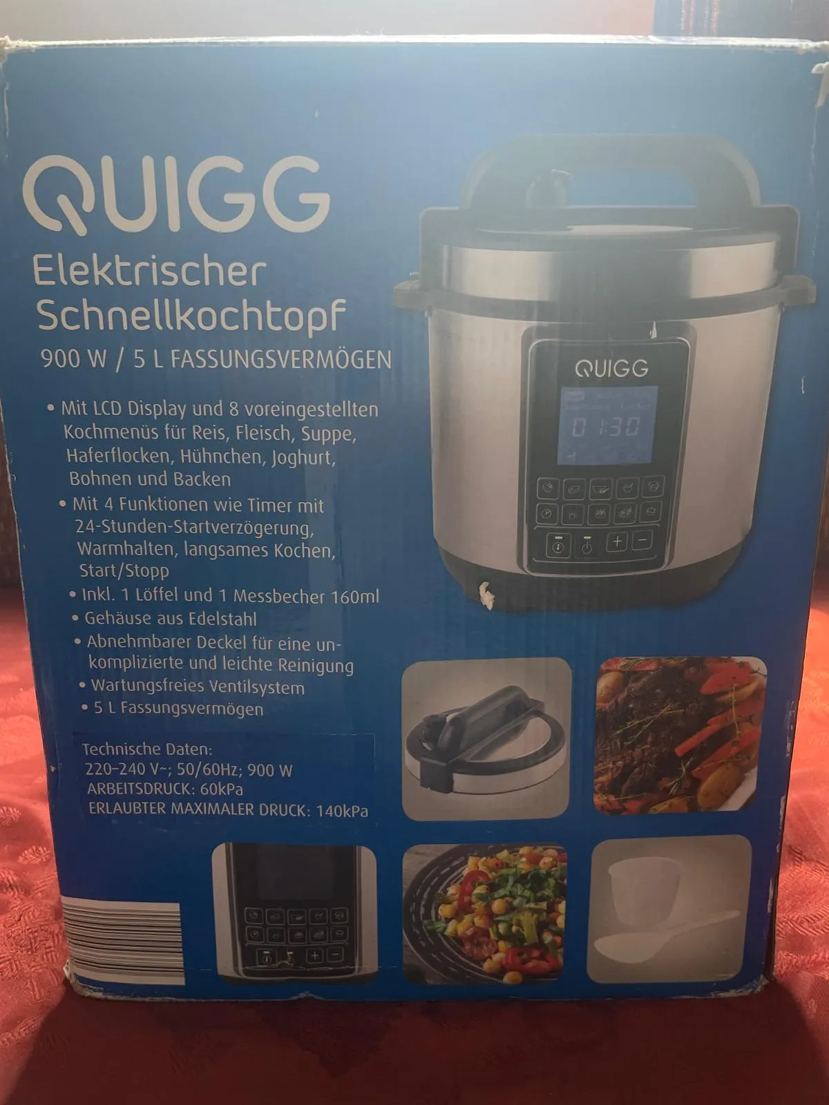 Autocuiseur électrique QUIGG 900 W
