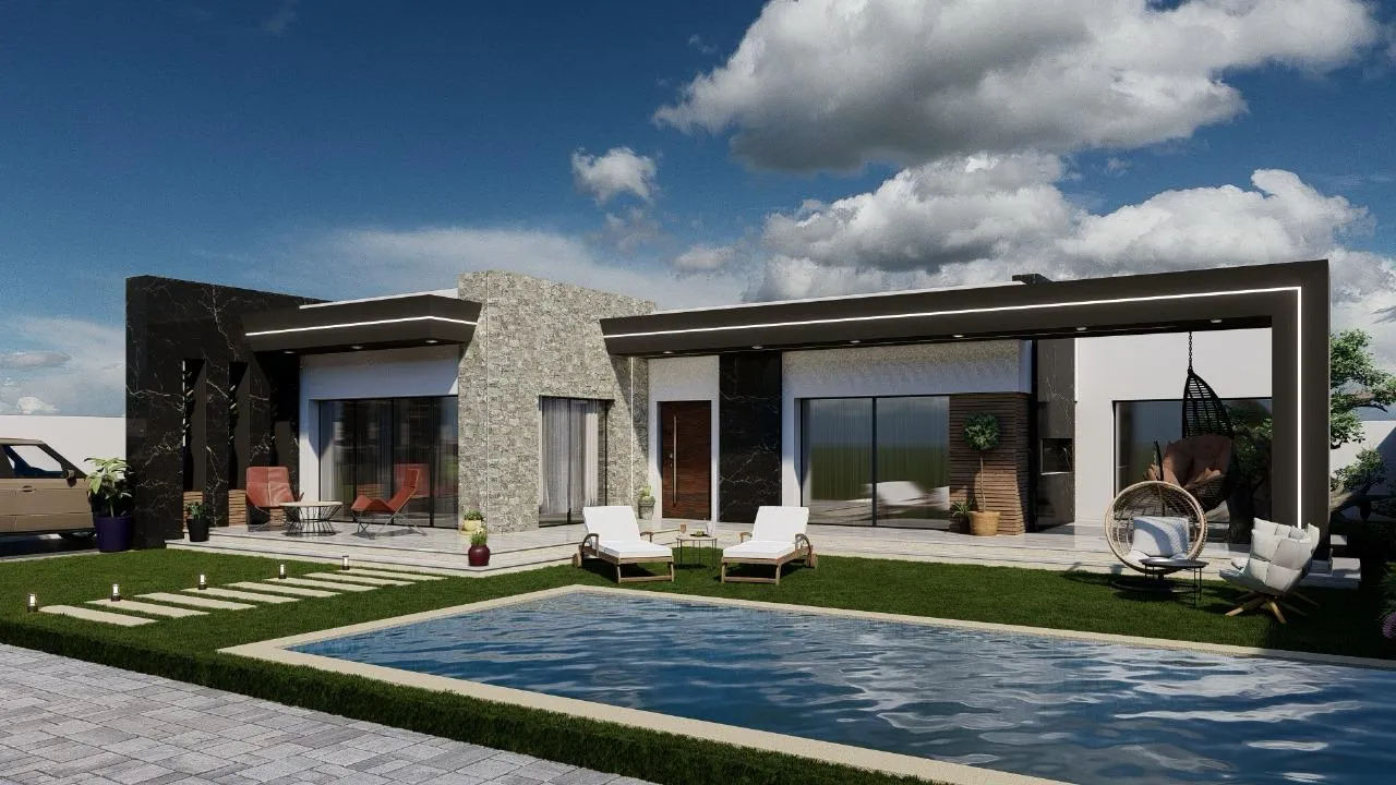 une coquette villa de plain pied avec piscine