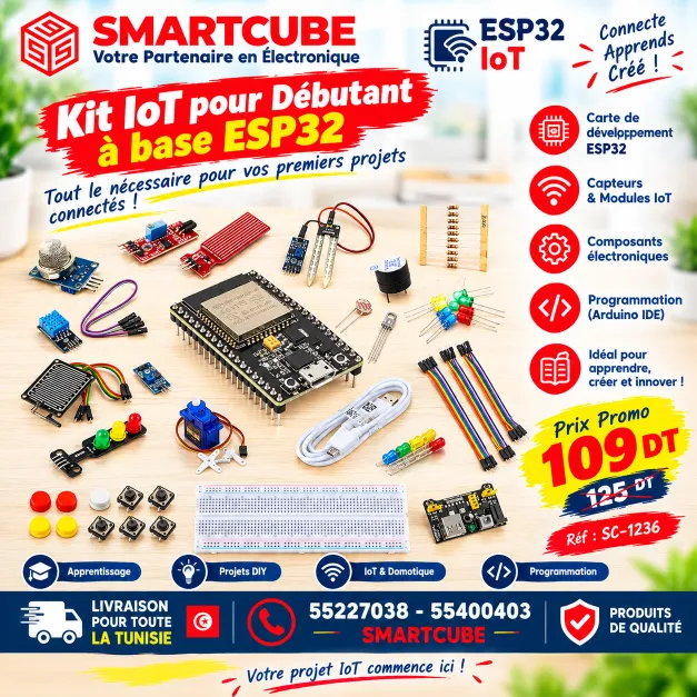 Kit IoT pour débutant à base ESP32 – SC-1236