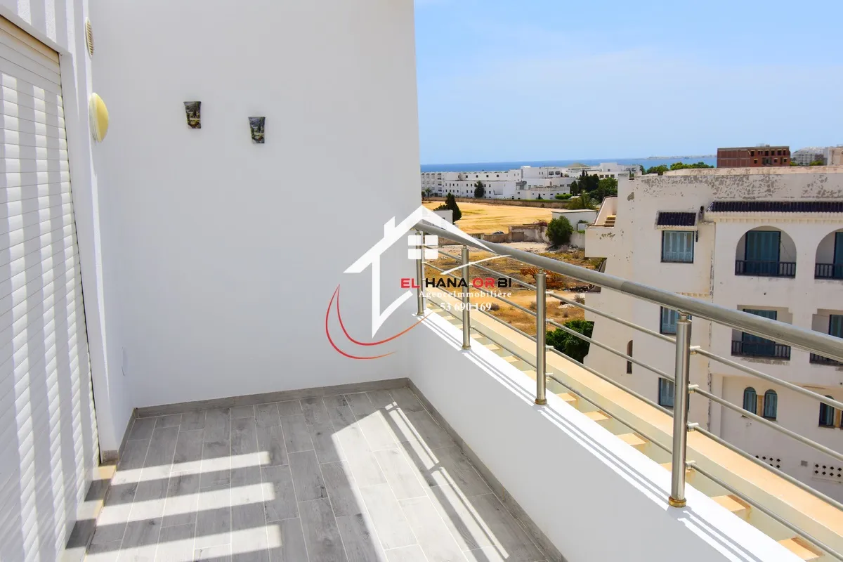pour vacance d’été s+2 vue sur mer en plein zone touristique