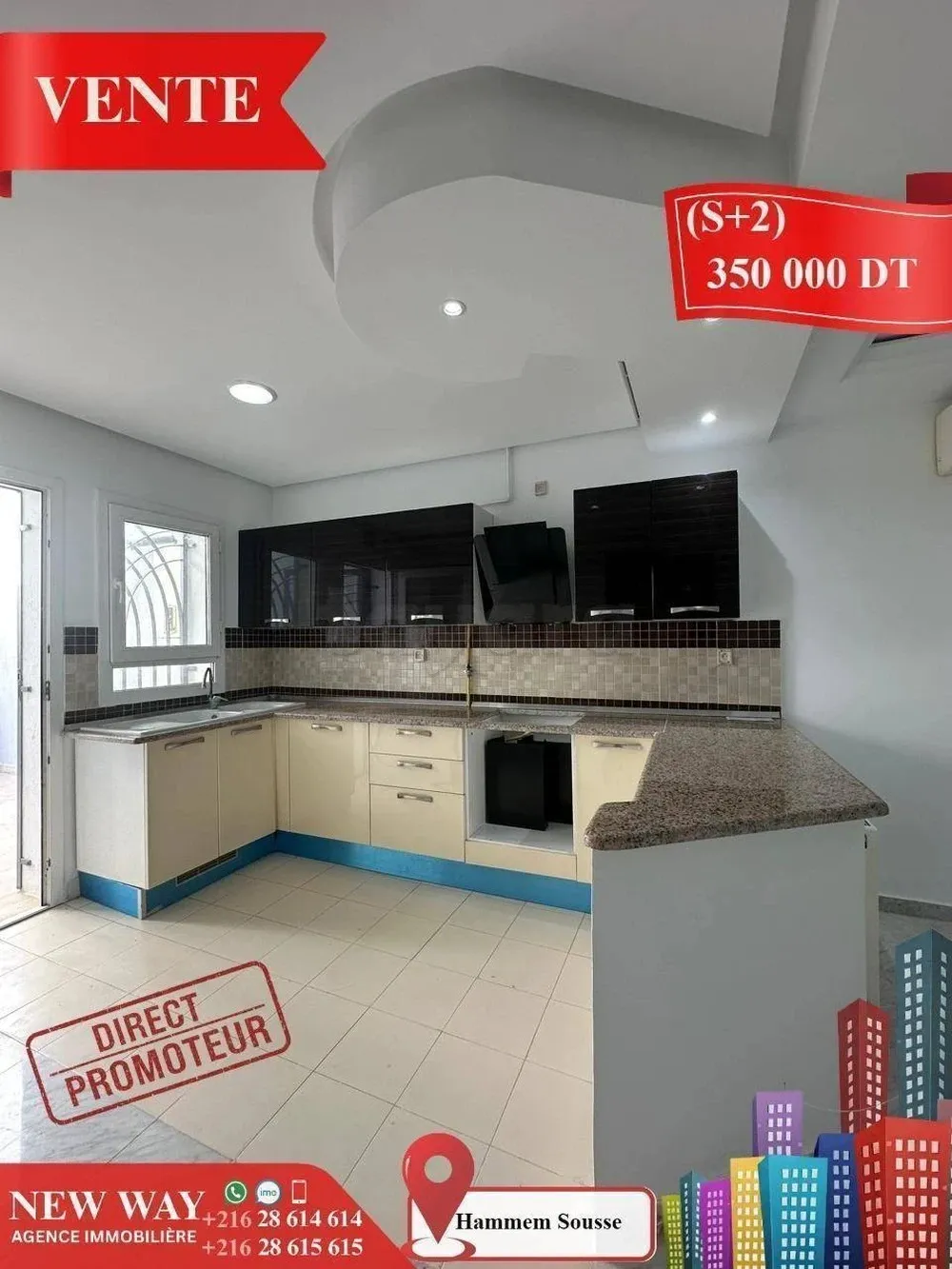 (S+2) Direct Promoteur à Hammam Sousse, Prés de la Mer