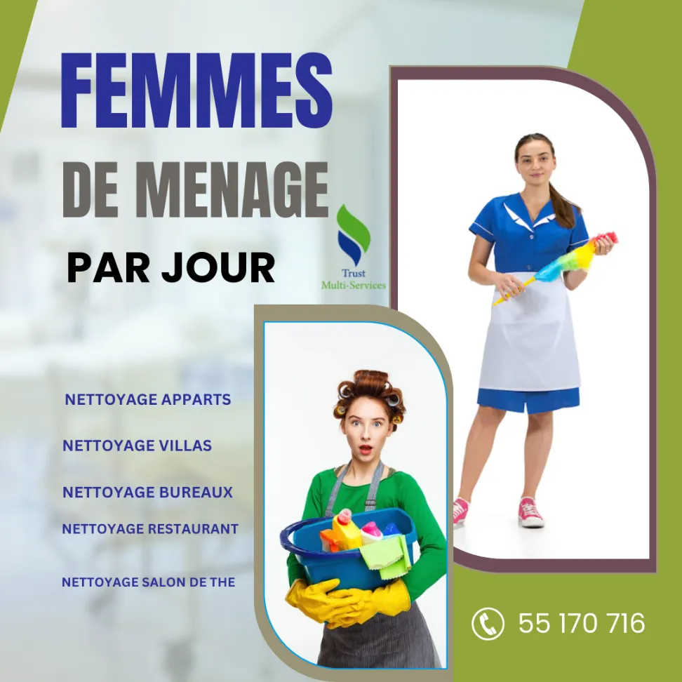 Aide menagere par jour Ain zaghouan