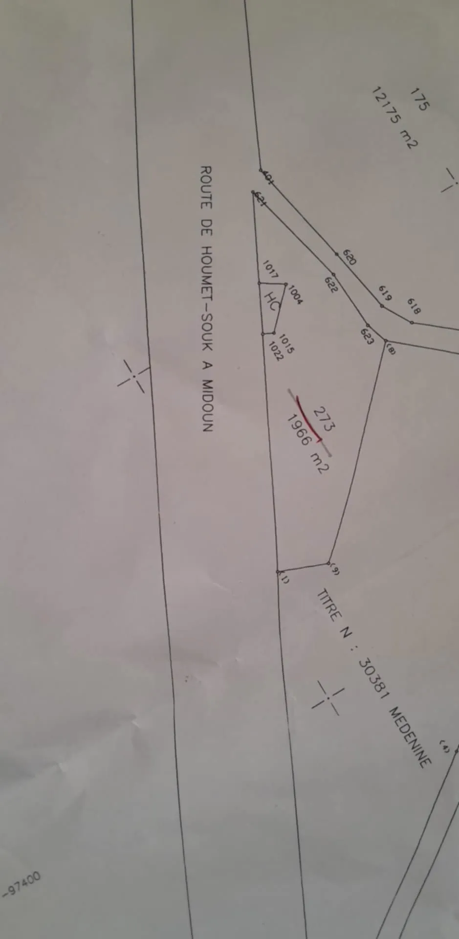 Terrain à vendre titre bleu