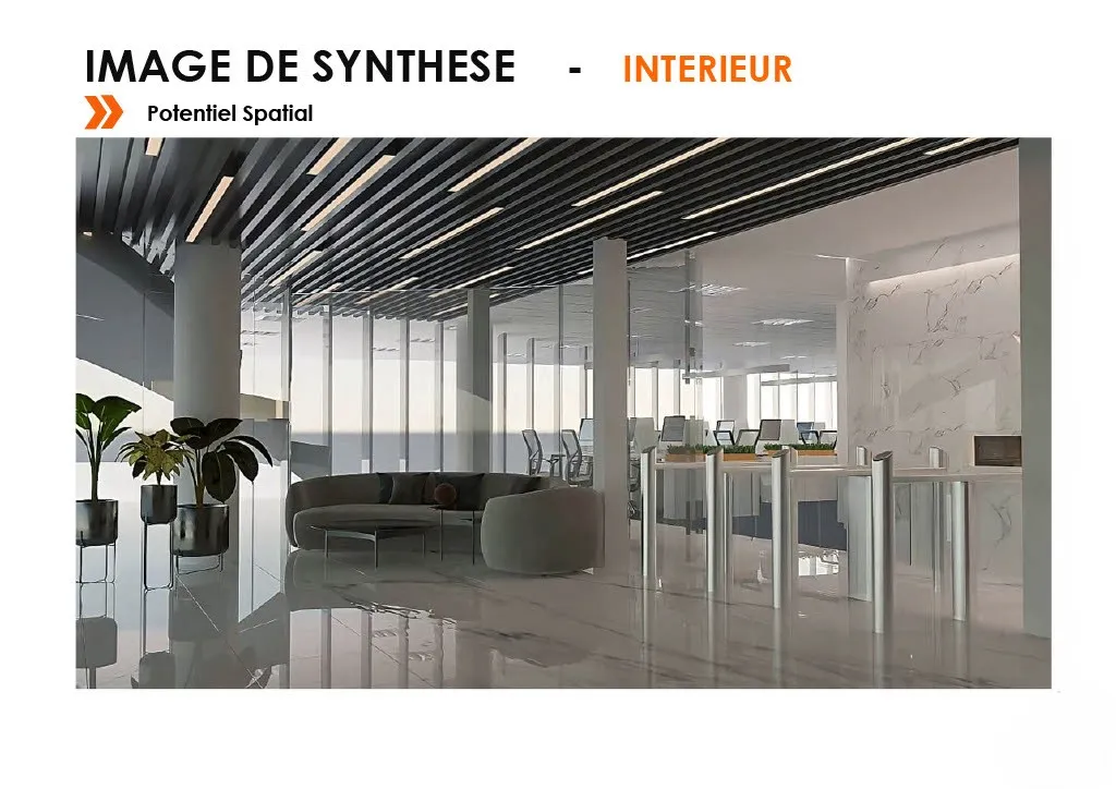 Super bureau 1350 m² ths à Notre Dame Manar 