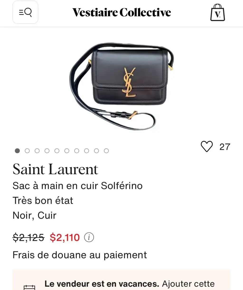 Sac a bandouliere Ysl authentic