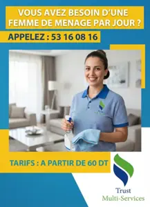 femme de menage par jour a hammam chott