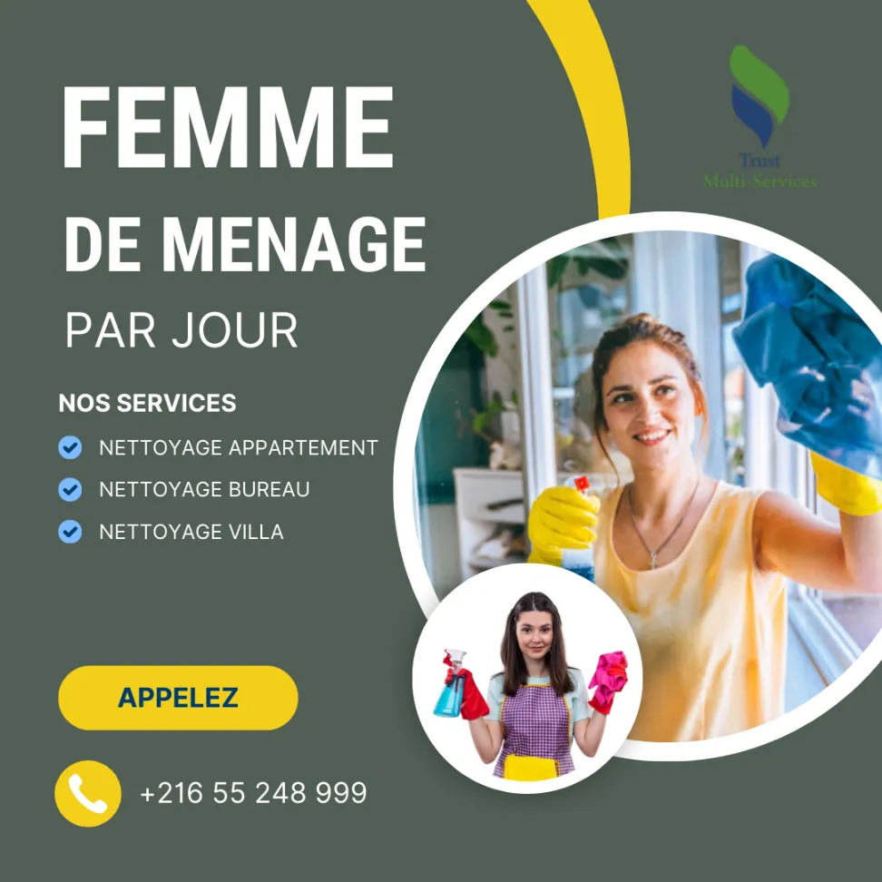 femme de ménage par jour en tunis