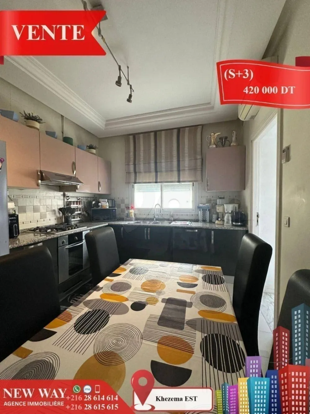 (S+3) à Khezema EST avec Place de Parking