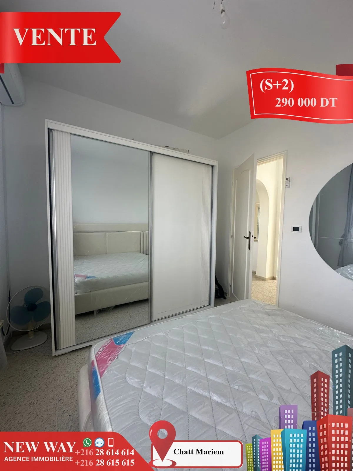 (S+2) Meublé à Chatt Mariem, Prés de la Mer