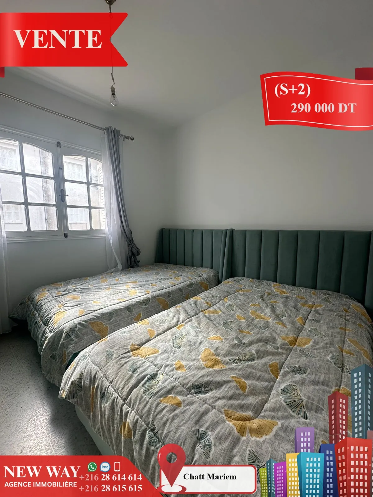 (S+2) Meublé à Chatt Mariem, Prés de la Mer