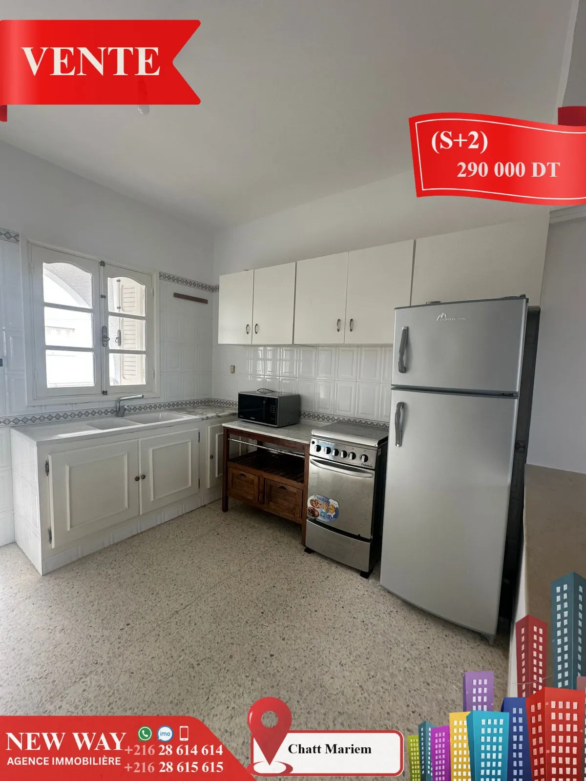 (S+2) Meublé à Chatt Mariem, Prés de la Mer