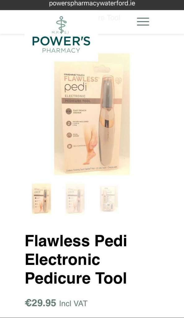 Pédicure électronique 2 vitesses marque Pretty Gril Flawless