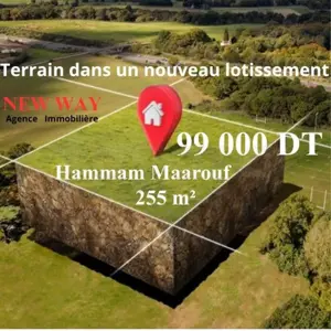 Terrain à Cité Riadh Hammem Maarouf dans un nouveau lotissement approuvé