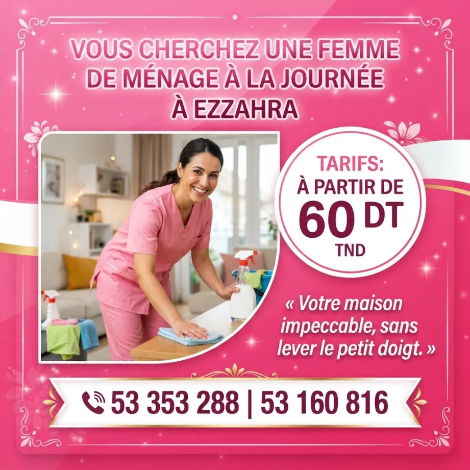 femme de menage par jour a 