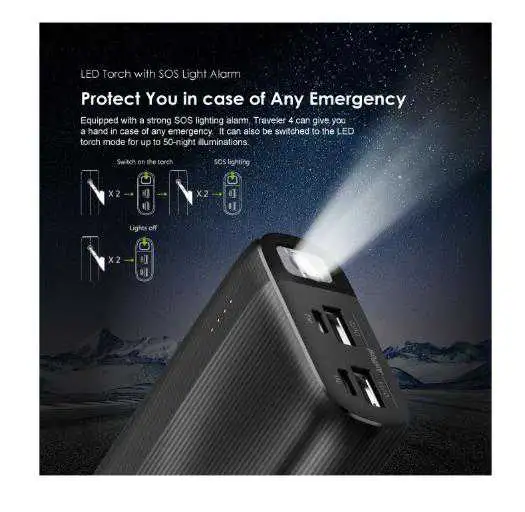 Power Bank ORAIMO OPB-P204D 20000 mAh - Noir