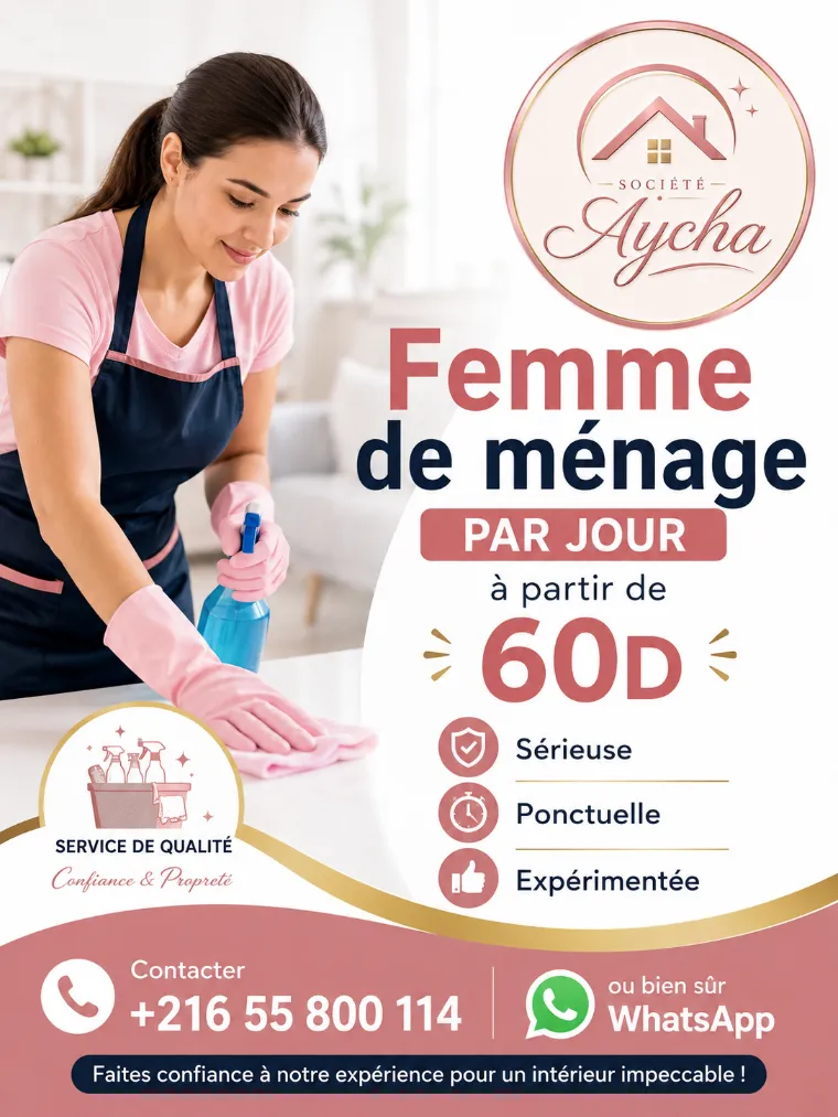 Femme de ménage par jour