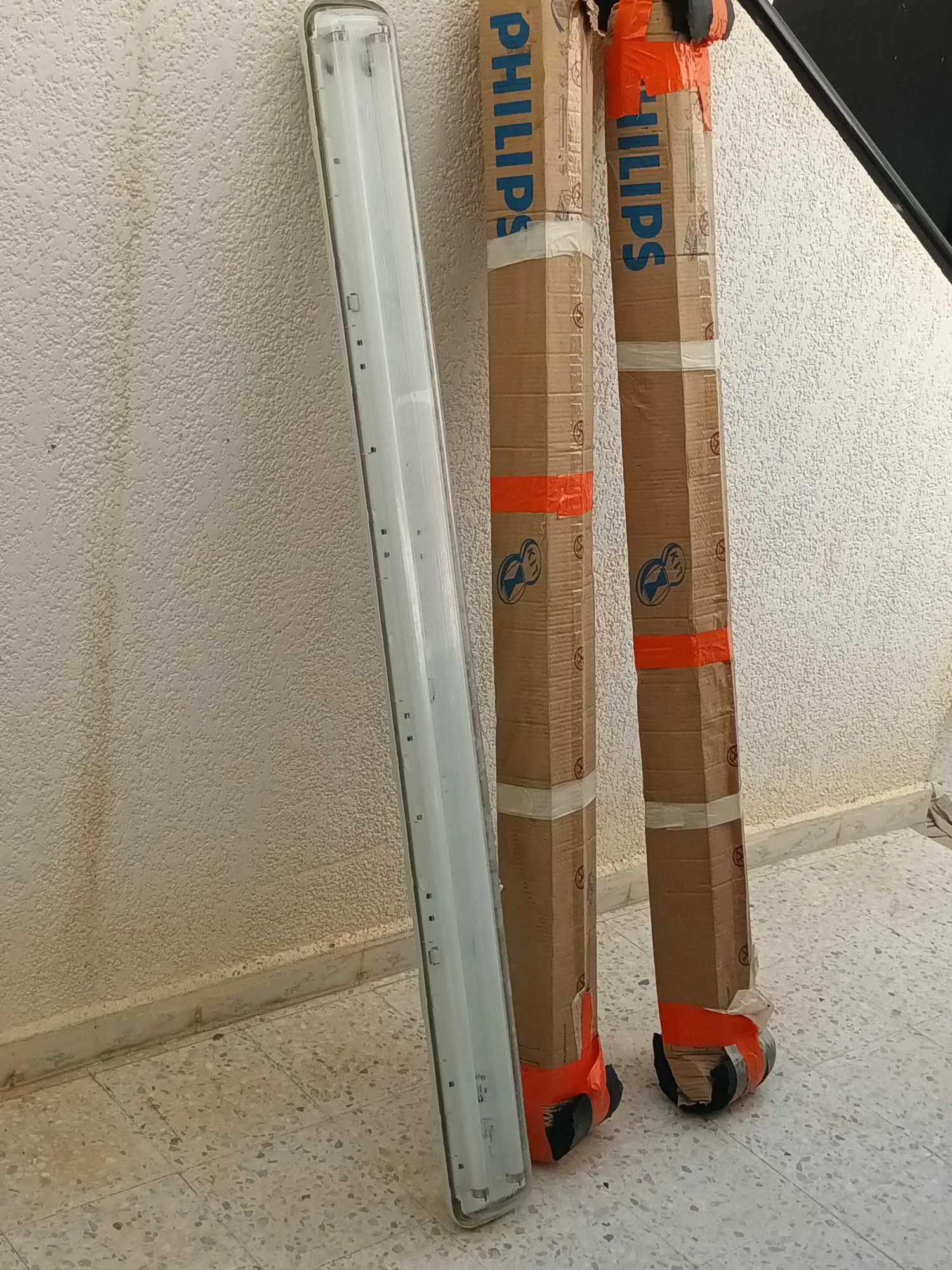 2 lampadaires philips double lampe led neufs
