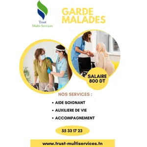 GARDES MALADES PAR MOIS A TUNIS