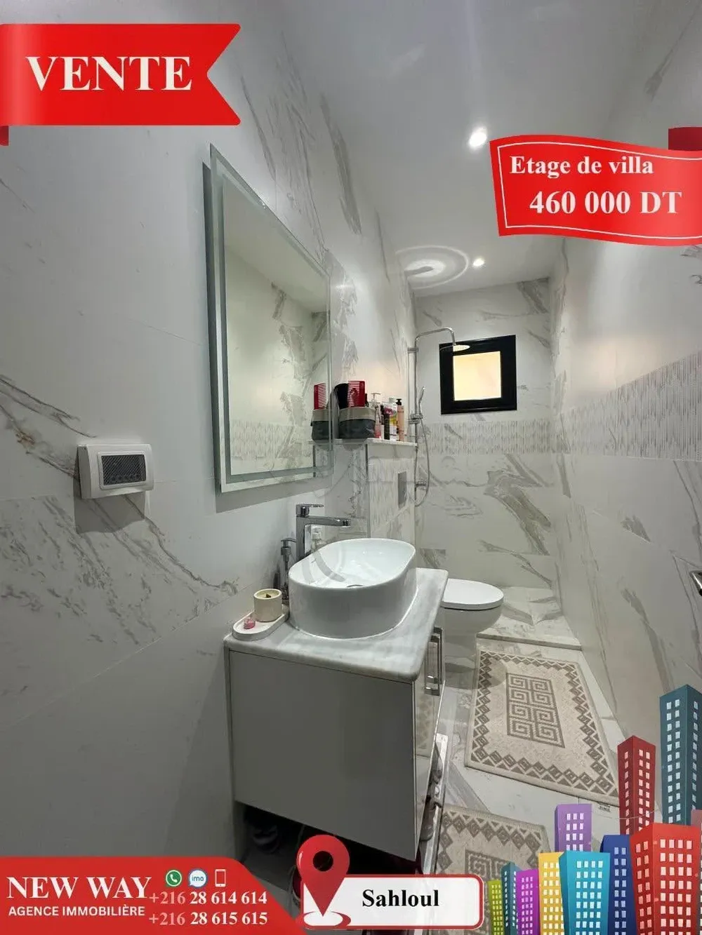 Etage de Villa (S+3) à Sahloul avec Place de Parking