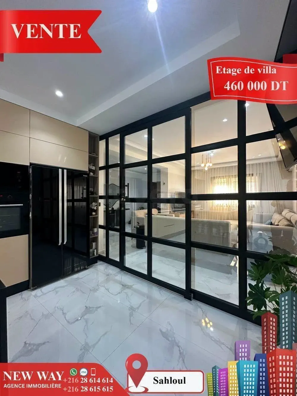 Etage de Villa (S+3) à Sahloul avec Place de Parking