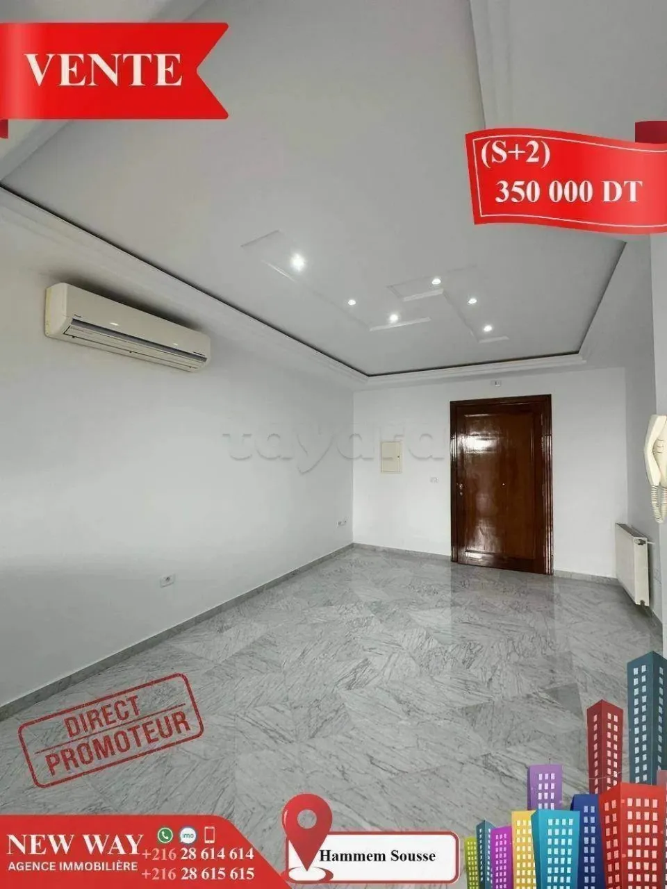 (S+2) Direct Promoteur à Hammem Sousse, Prés de la Mer