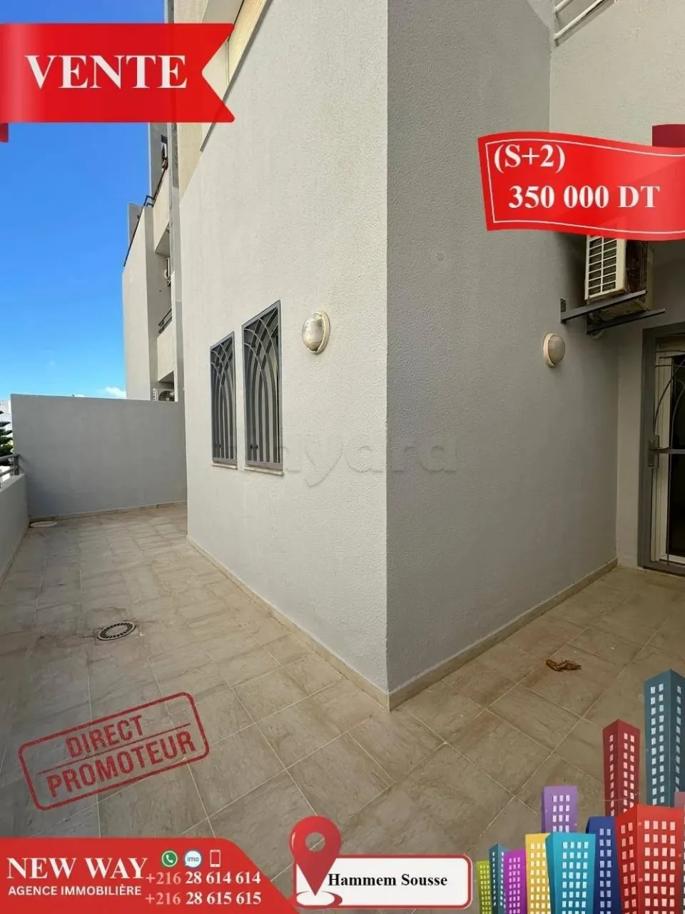 (S+2) Direct Promoteur à Hammem Sousse, Prés de la Mer