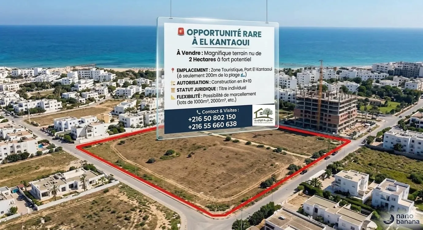 Opportunité Rare pré El Kantaoui – Zone Touristique
