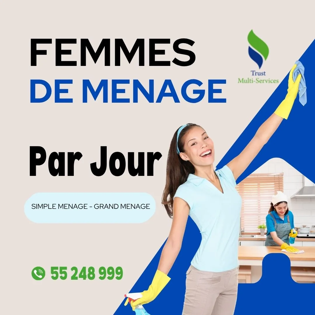 Femme de ménage occasionnelle à Borj El Baccouche