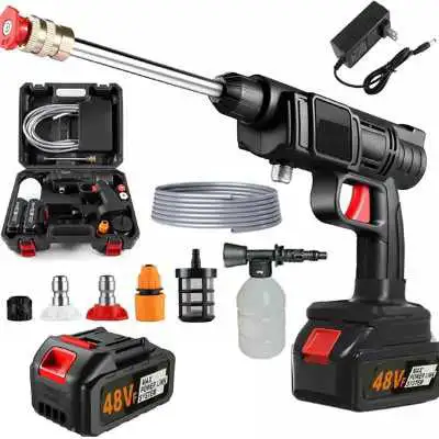 Nettoyeur Haute Pression Sans Fil Portable Avec 2x Batteries 48V
