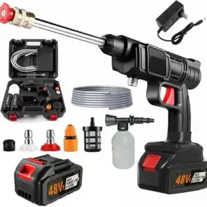Nettoyeur Haute Pression Sans Fil Portable Avec 2x Batteries 48V