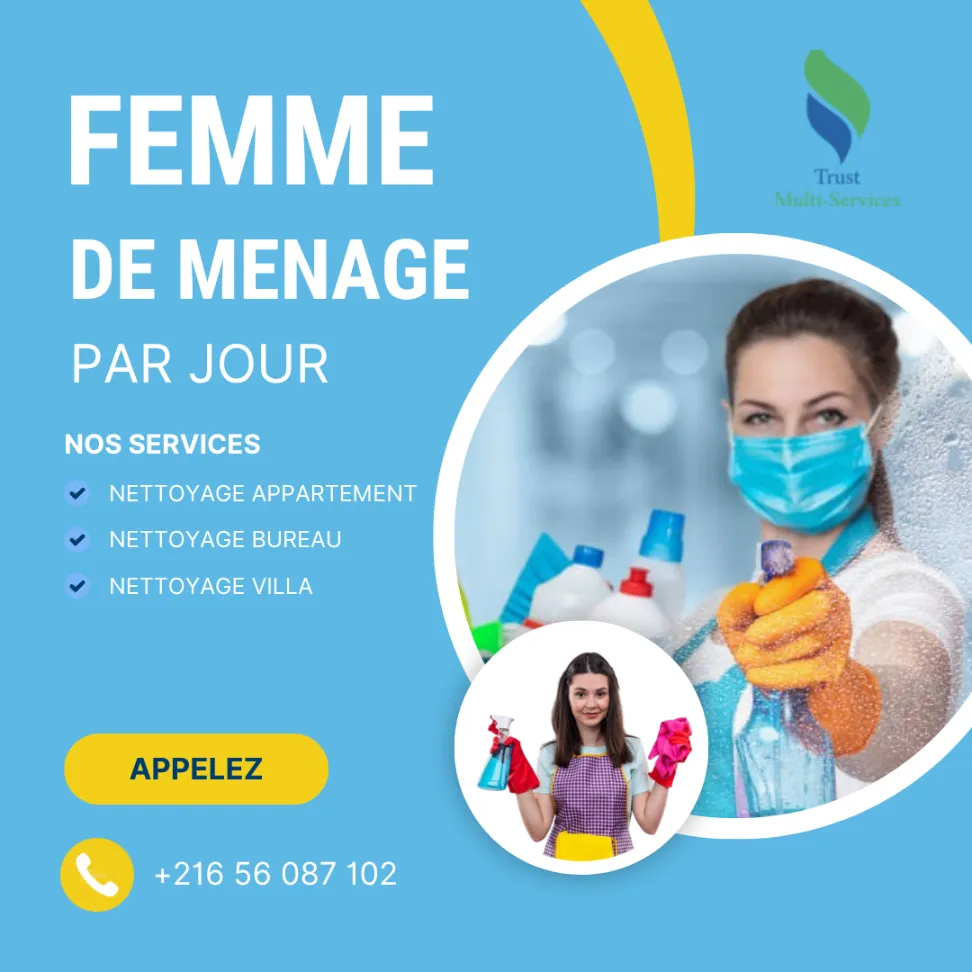 TROUVEZ LA MEILLEURE FEMME DE MENAGE PAR JOUR A