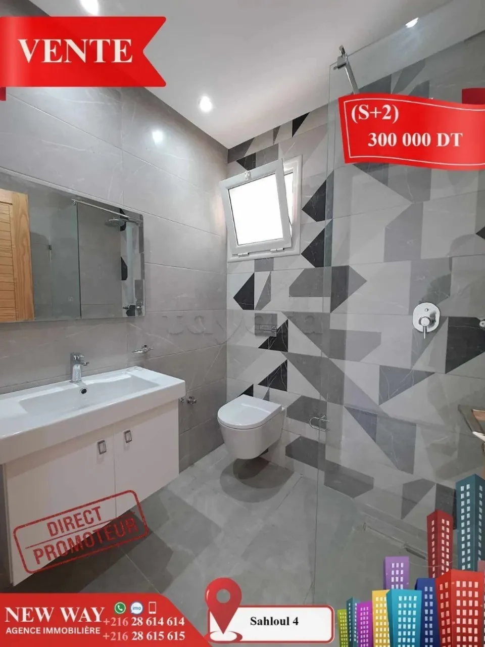 (S+2) à Sahloul 4 Directe Promoteur