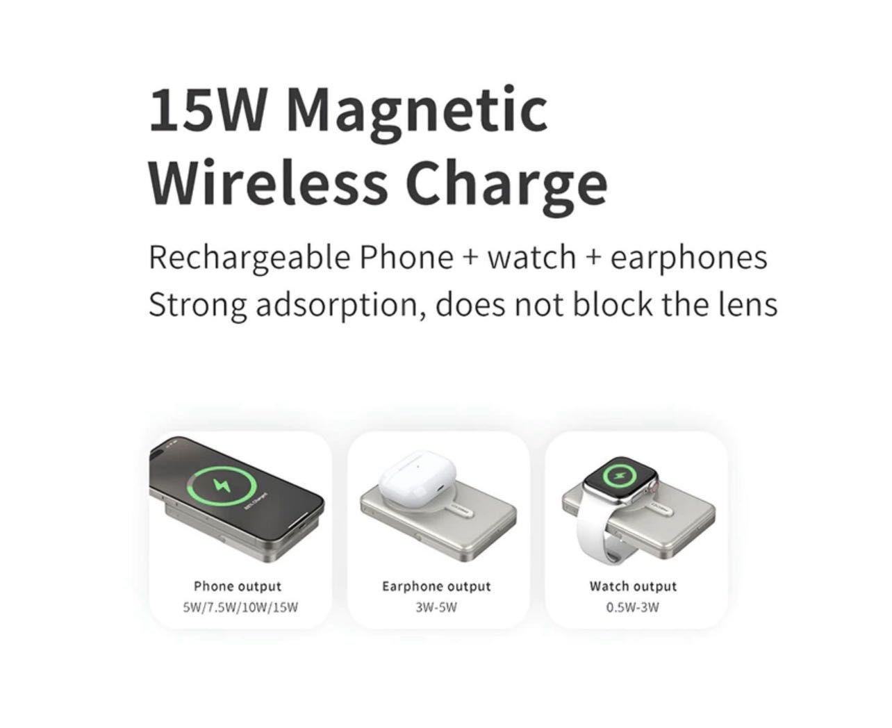 RECCI Power Bank MagSafe 10000Mah Avec Cables et Support en Tunis