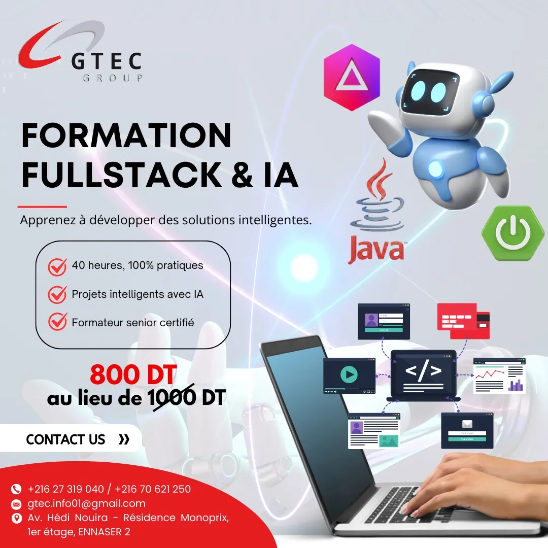 Formation Fullstack Spring Boot et Angular IA