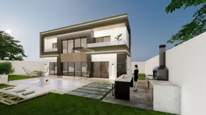 une charmante villa de style moderne en cours de finition